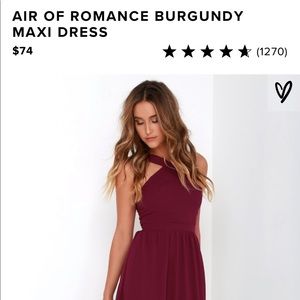 Lulu’s Burgundy Air of Romance Maxi Dress